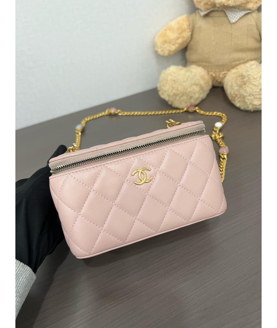 CHANEL Розовая кожаная сумка через плечо, фото 2
