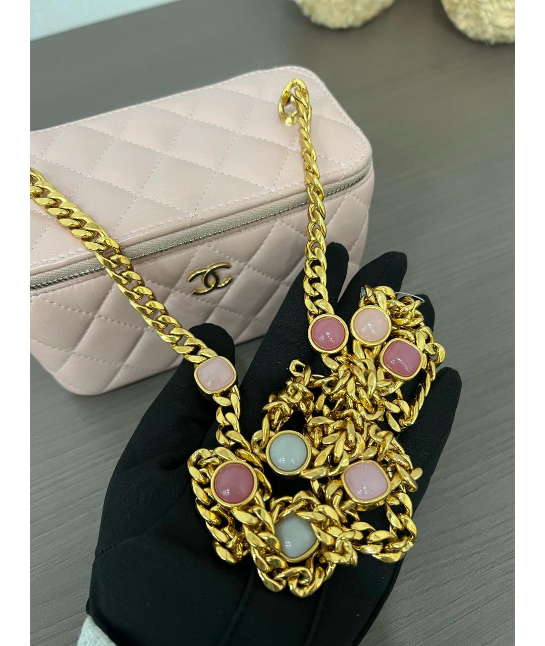 CHANEL Розовая кожаная сумка через плечо, фото 9