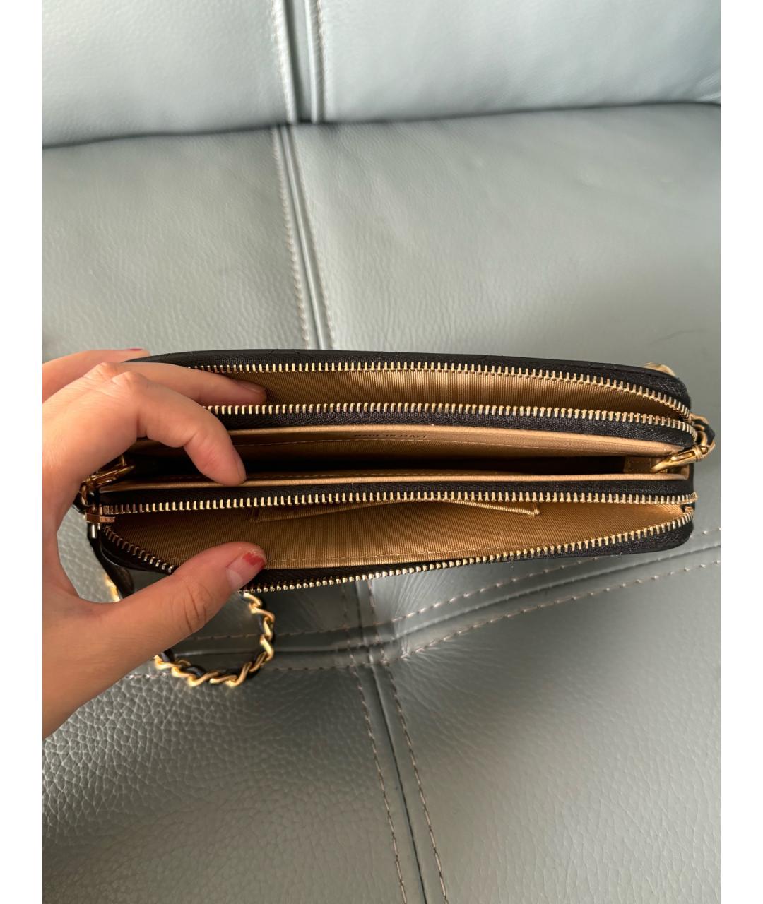 CHANEL Черная кожаная сумка через плечо, фото 5