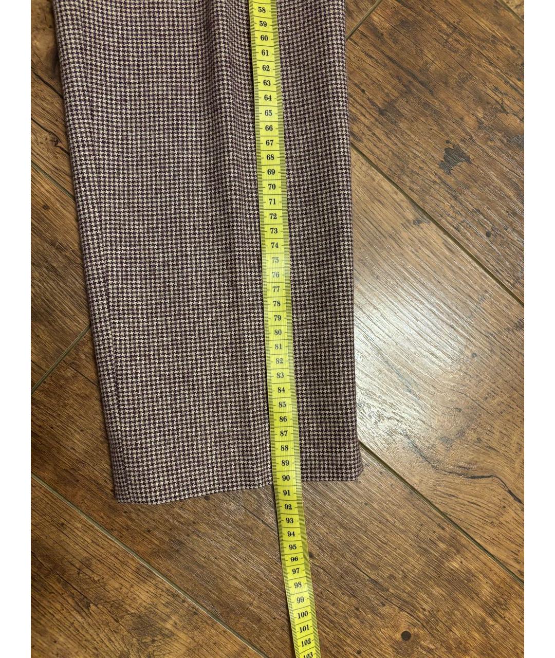 LIU JO Бордовые шерстяные брюки узкие, фото 8