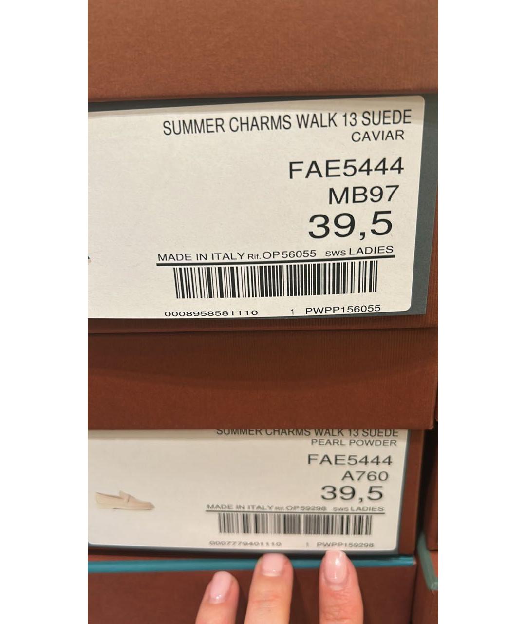 LORO PIANA Серые замшевые лоферы, фото 3