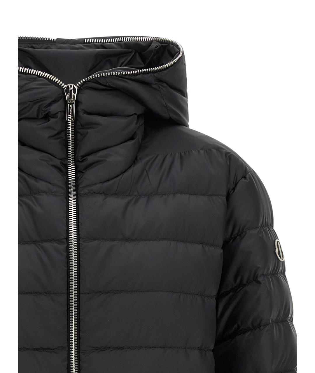 MONCLER Черный полиэстеровый пуховик, фото 3