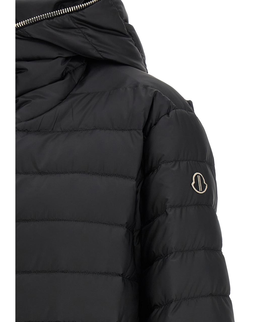 MONCLER Черный полиэстеровый пуховик, фото 4