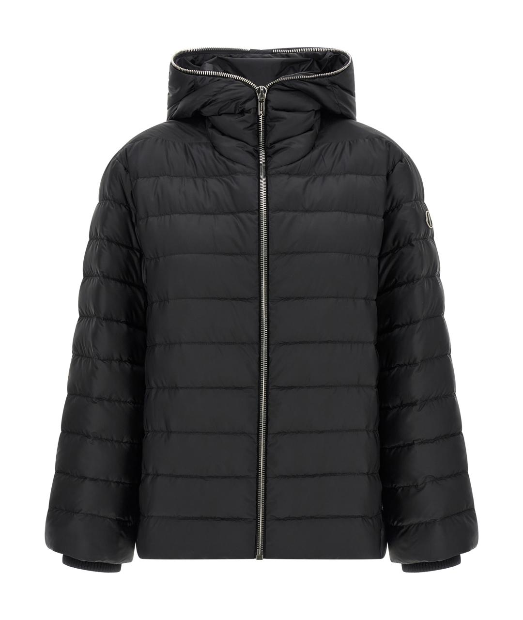 MONCLER Черный полиэстеровый пуховик, фото 1