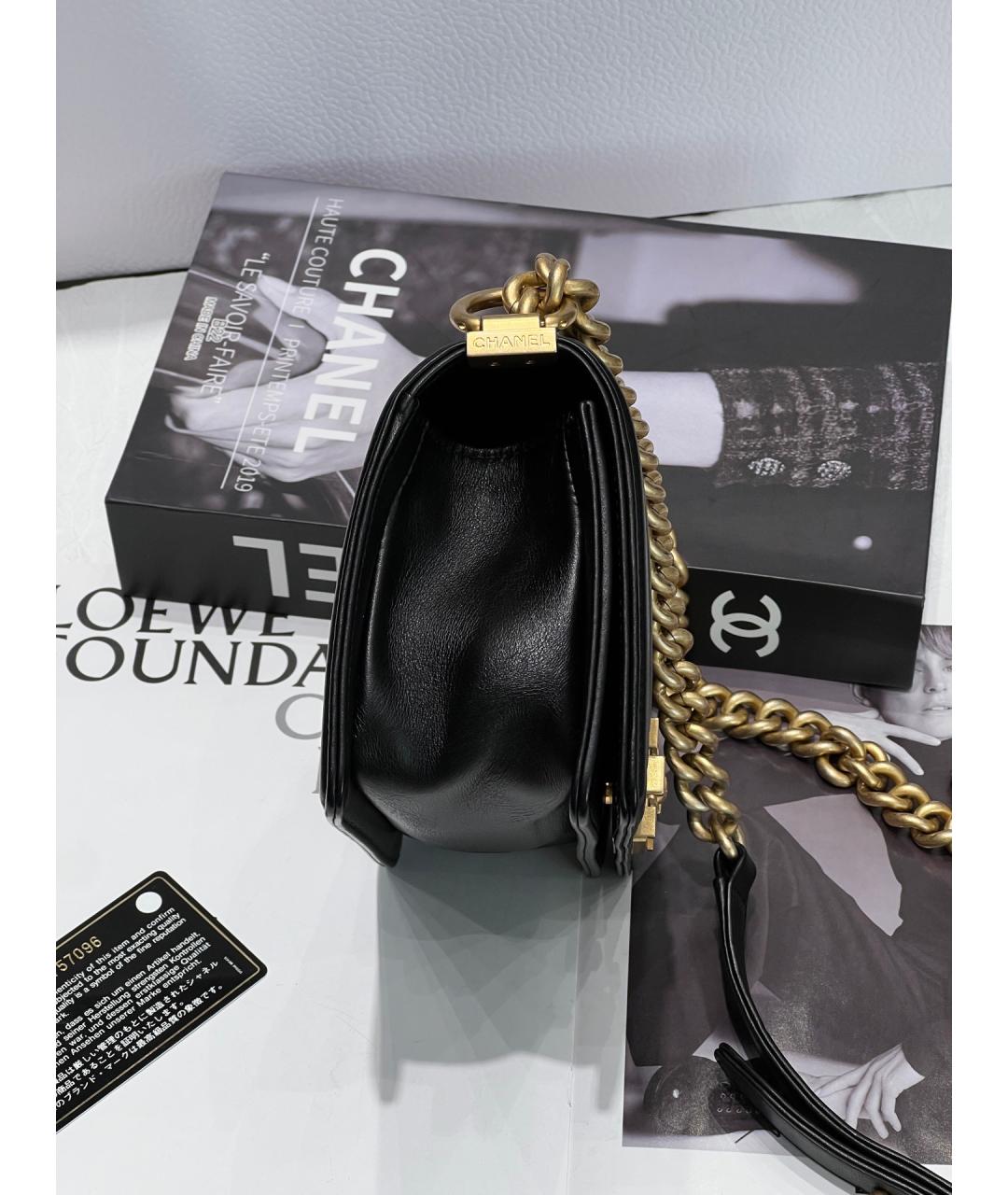 CHANEL Черная кожаная сумка через плечо, фото 4