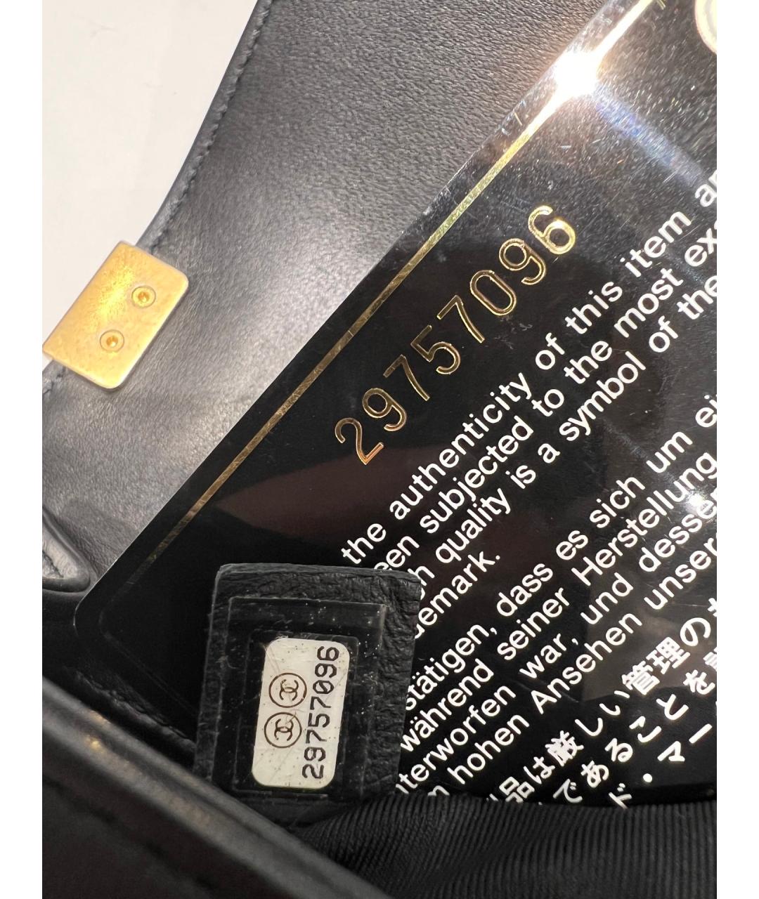 CHANEL Черная кожаная сумка через плечо, фото 7