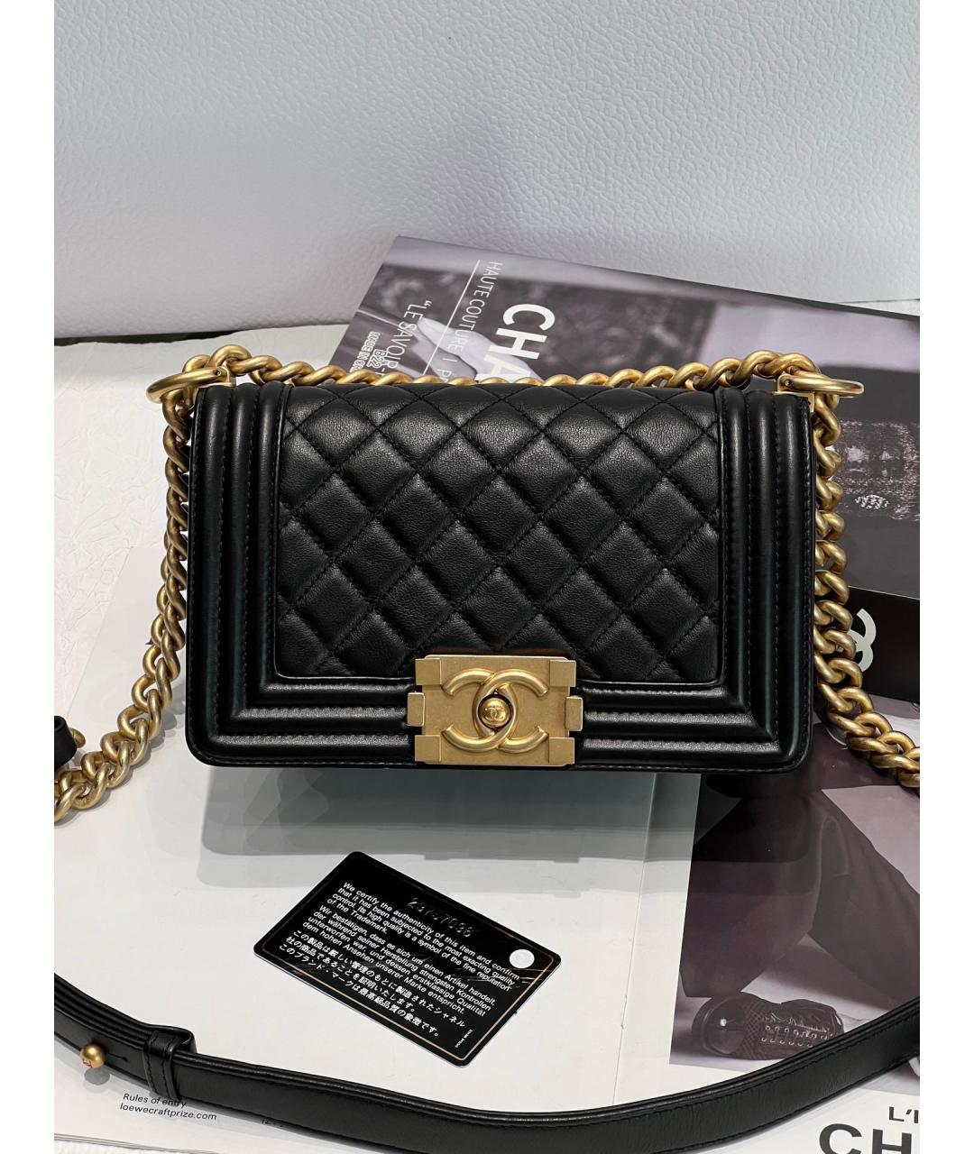 CHANEL Черная кожаная сумка через плечо, фото 10