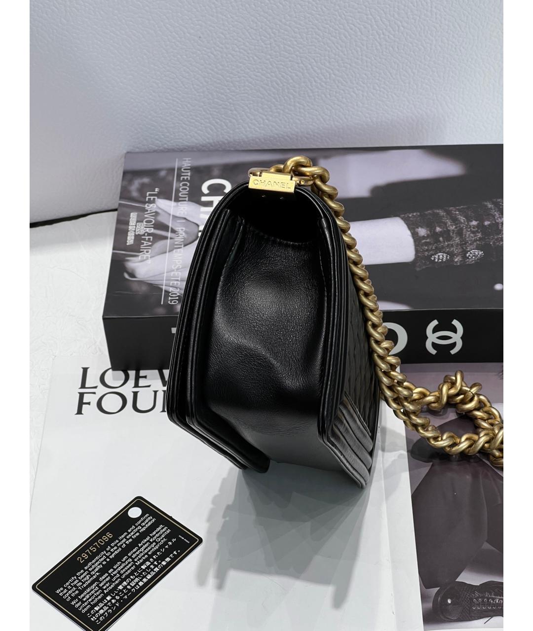 CHANEL Черная кожаная сумка через плечо, фото 3