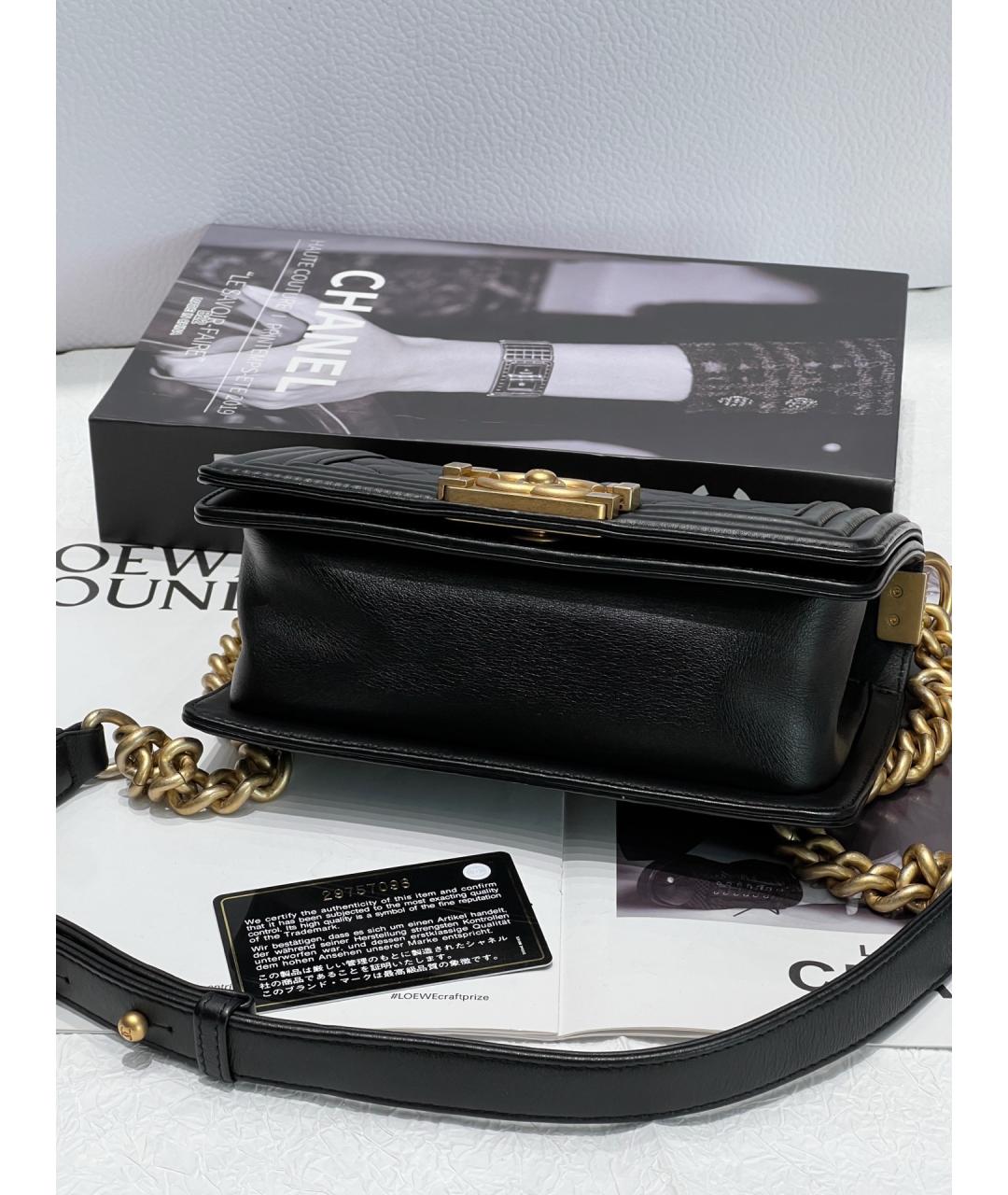 CHANEL Черная кожаная сумка через плечо, фото 5