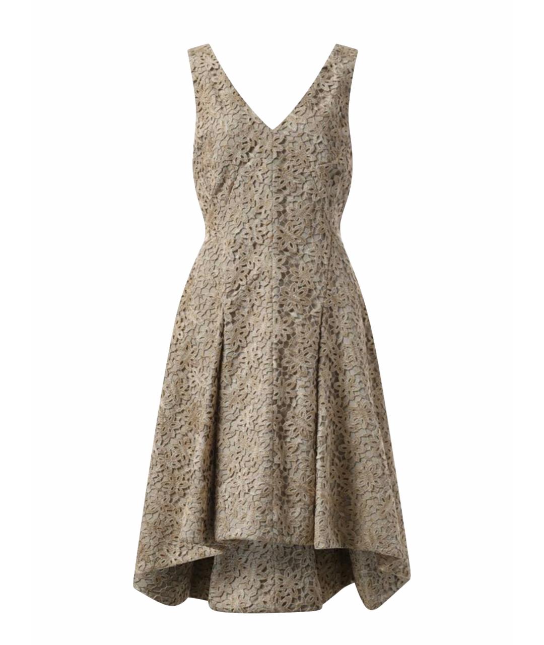 CHRISTIAN DIOR Бежевое кружевное вечернее платье, фото 1