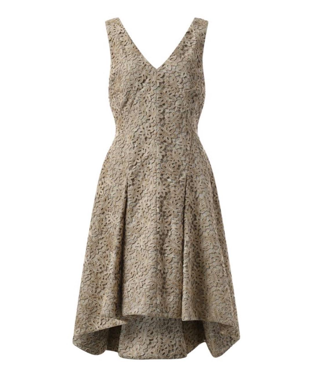 CHRISTIAN DIOR Бежевое кружевное вечернее платье, фото 4