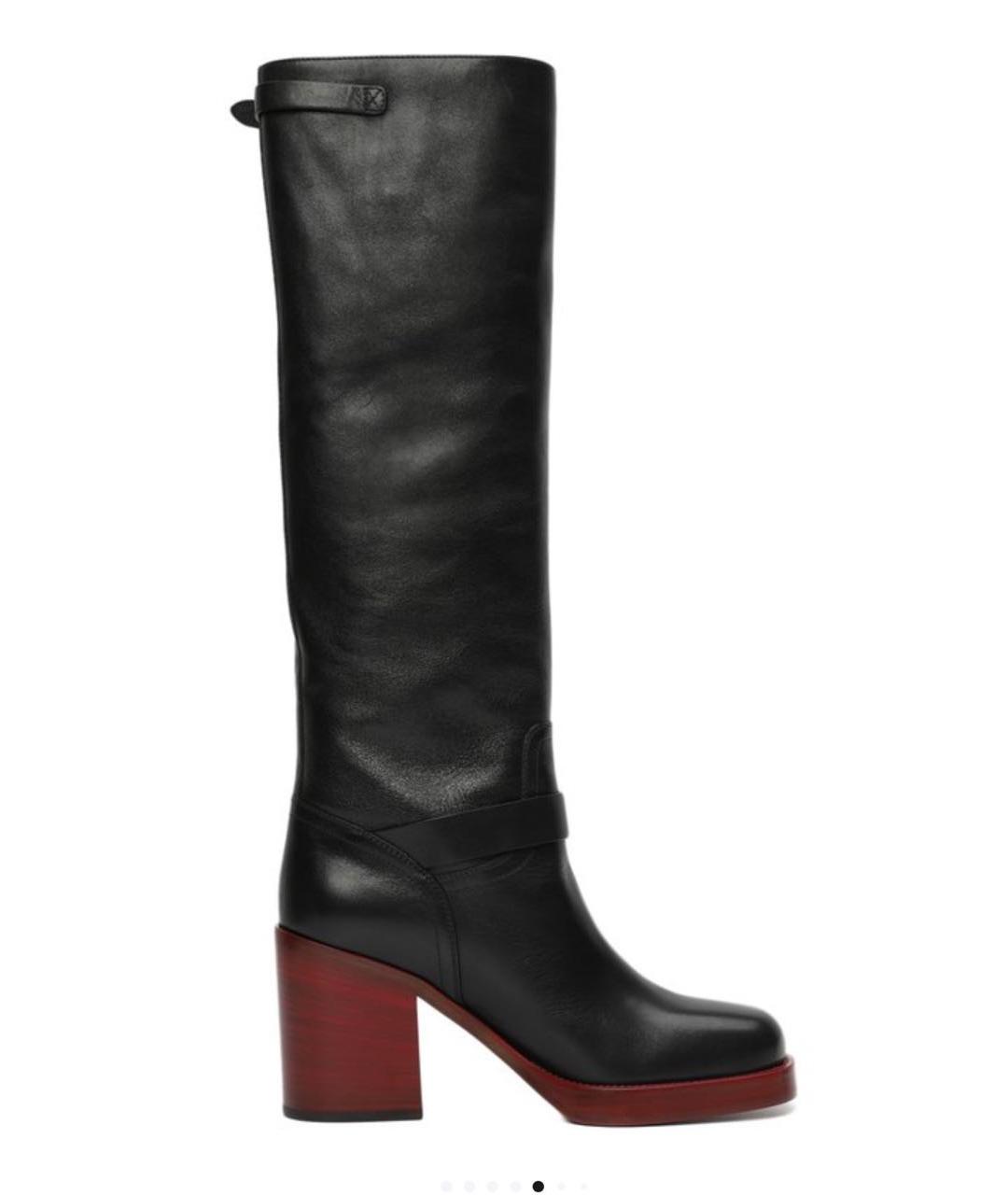 CHRISTIAN DIOR Черные кожаные сапоги, фото 6