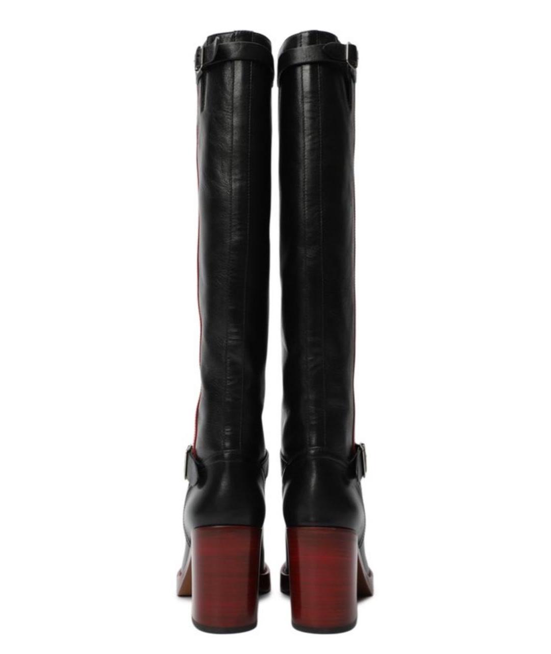 CHRISTIAN DIOR Черные кожаные сапоги, фото 4