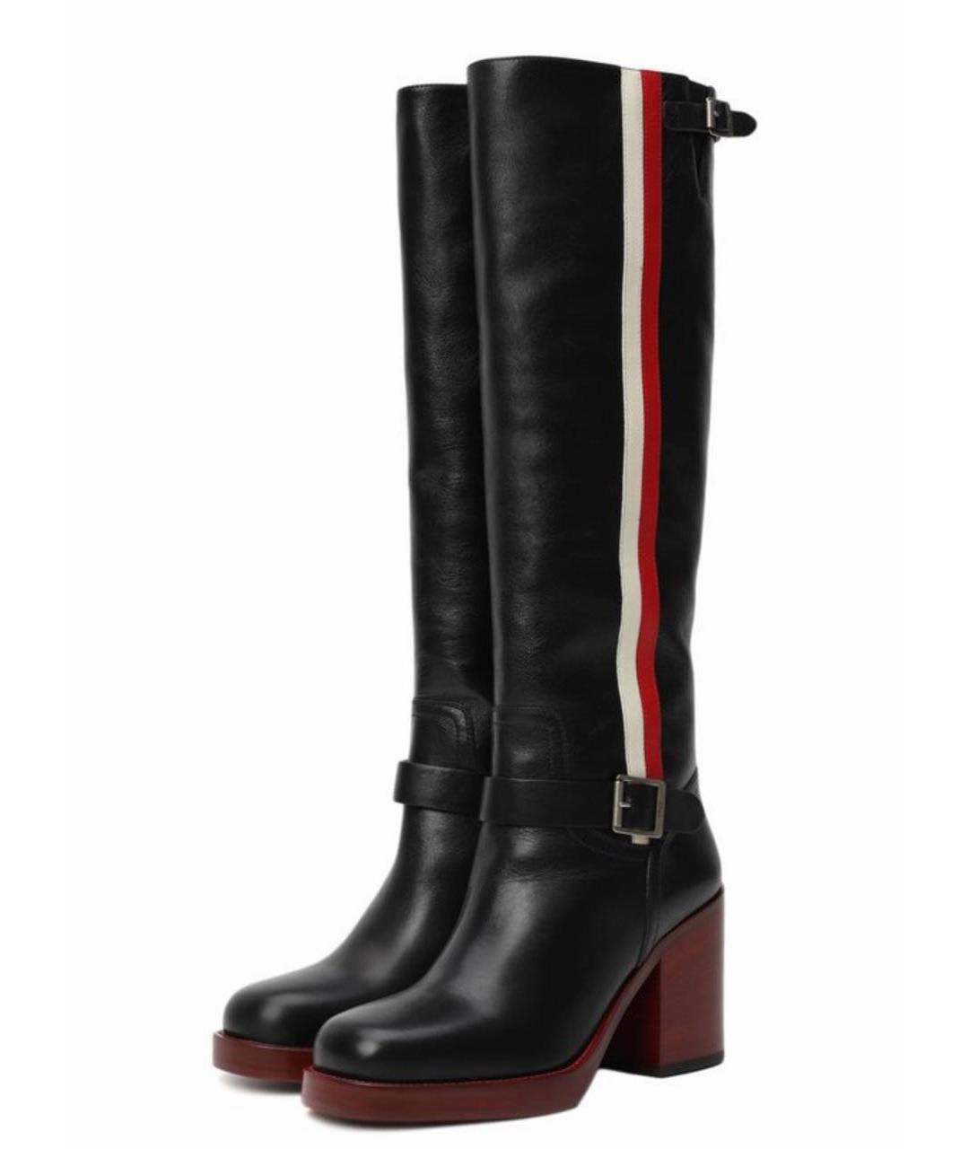 CHRISTIAN DIOR Черные кожаные сапоги, фото 2