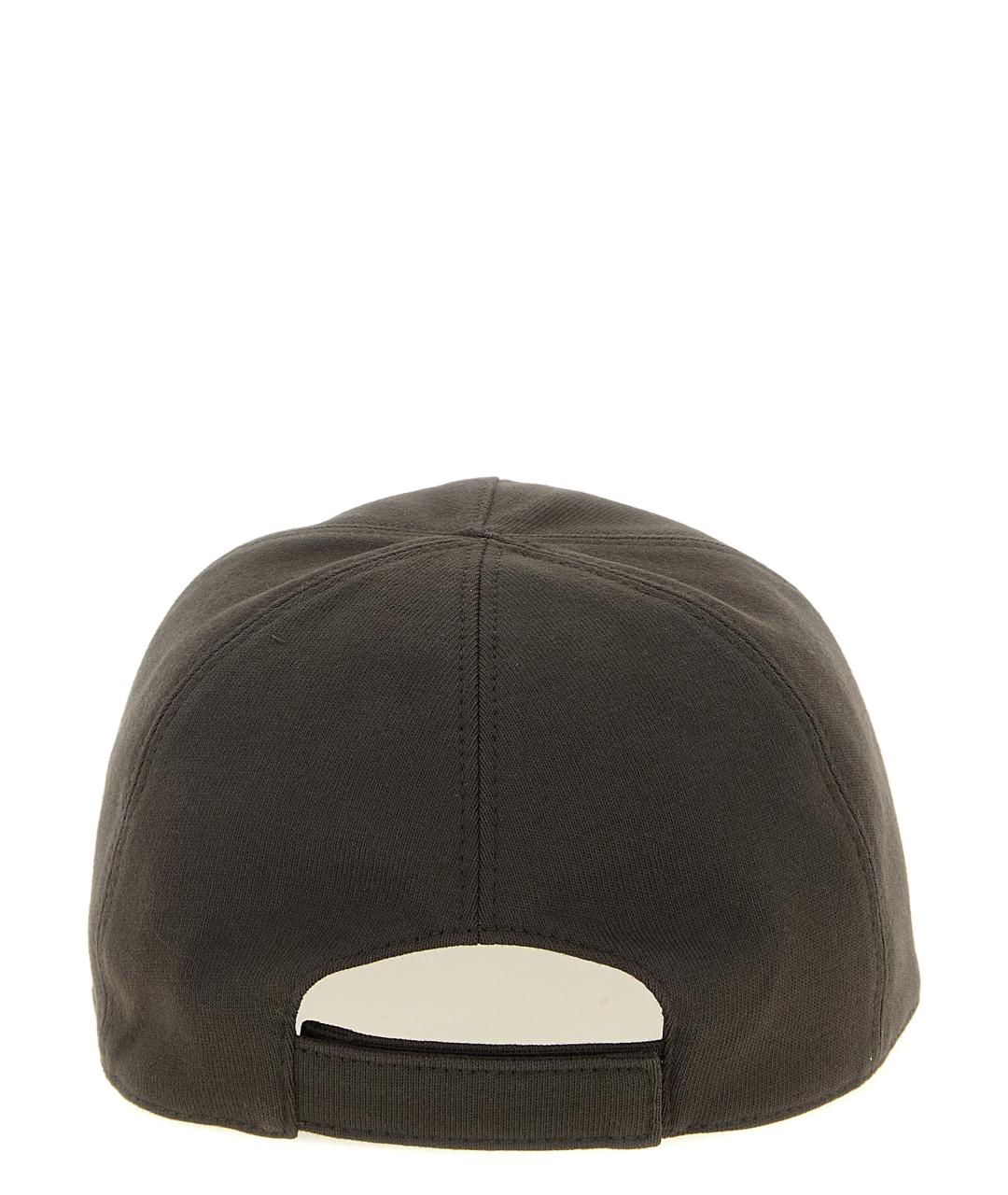 RICK OWENS Коричневая хлопковая кепка/бейсболка, фото 3