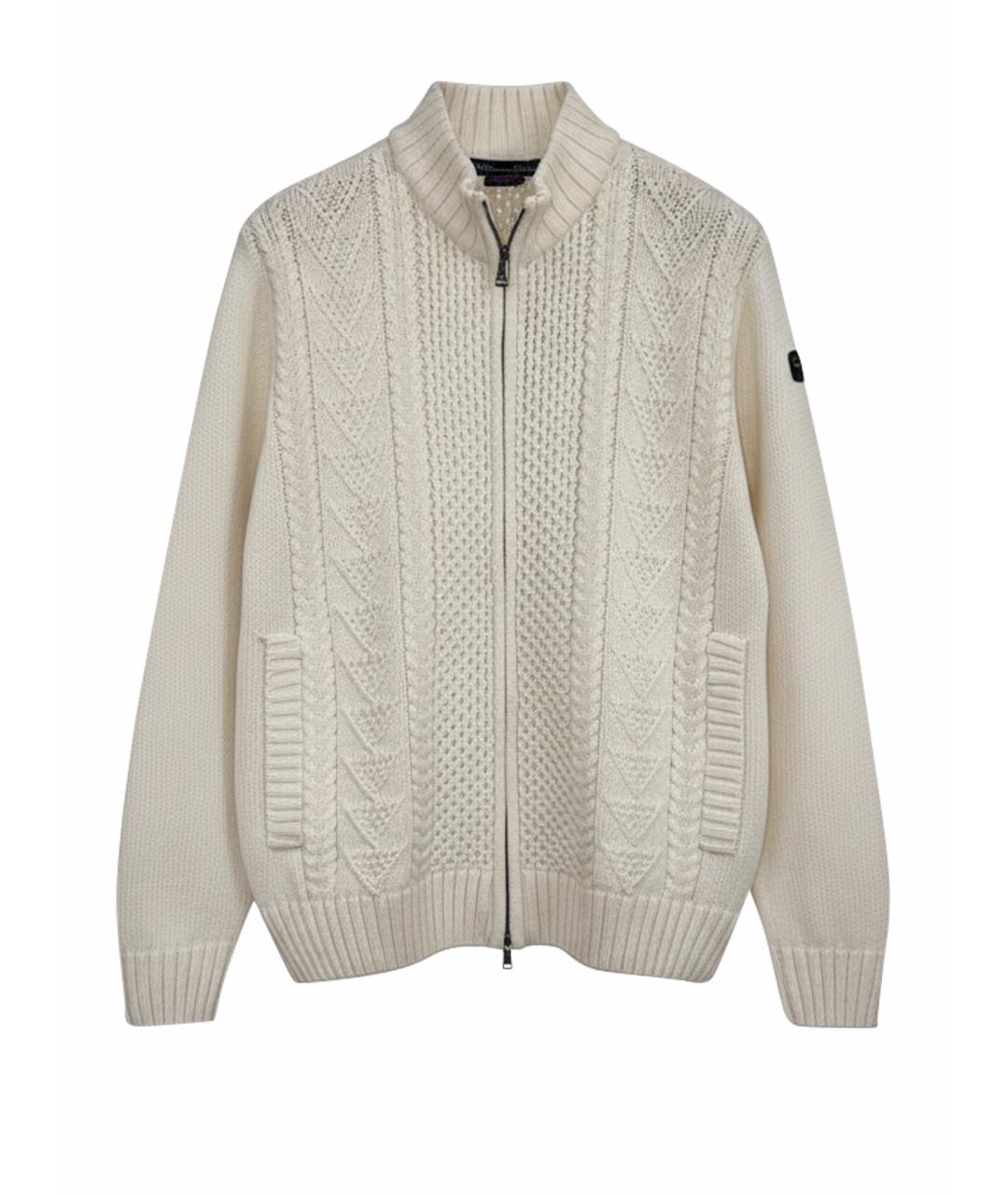 PAUL & SHARK Белый шерстяной кардиган, фото 1