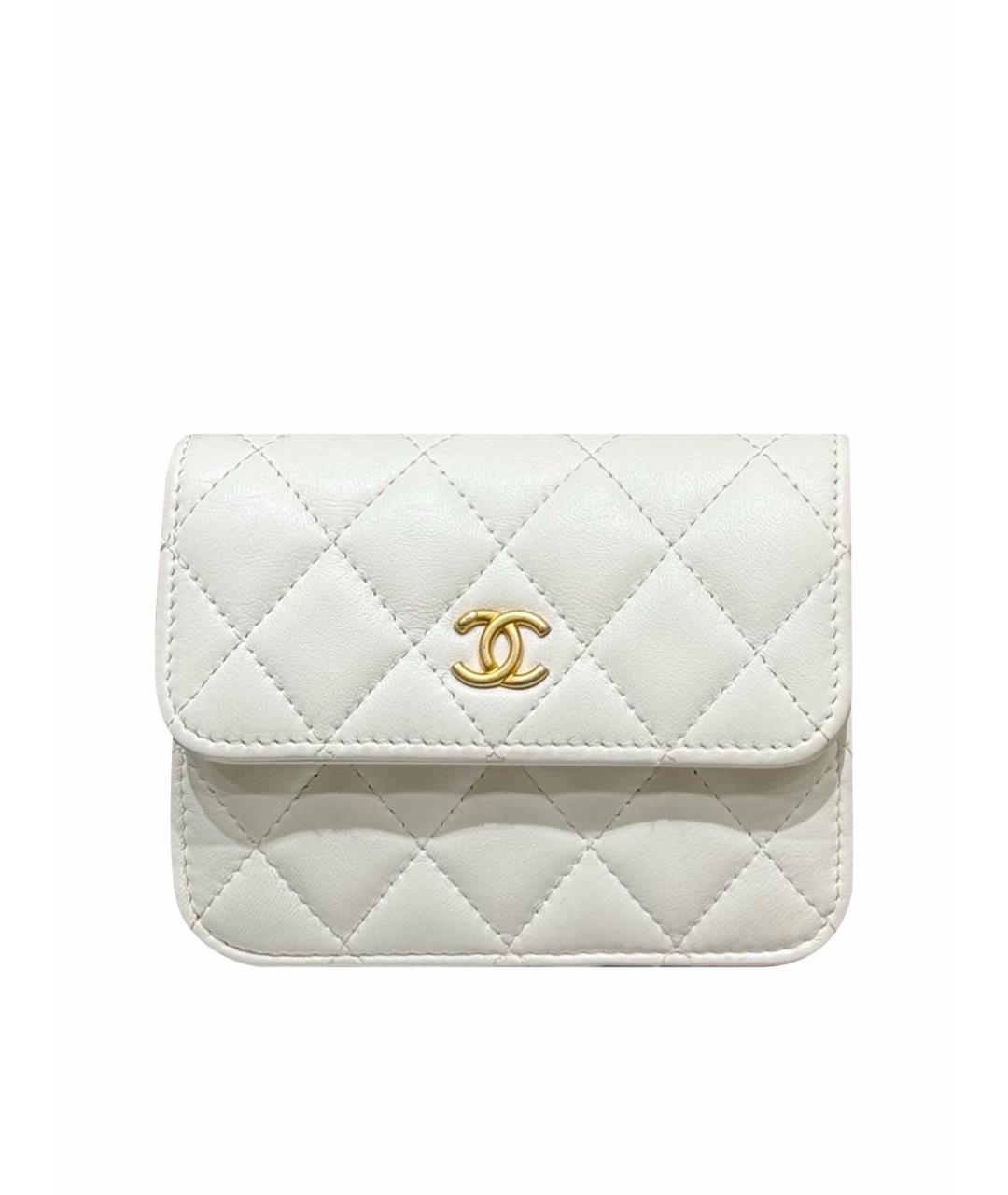 CHANEL Белая кожаная сумка через плечо, фото 1