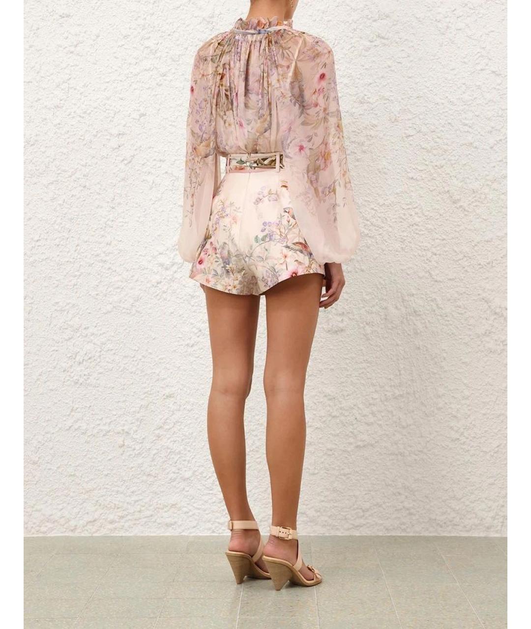 ZIMMERMANN Розовая вискозная блузы, фото 3