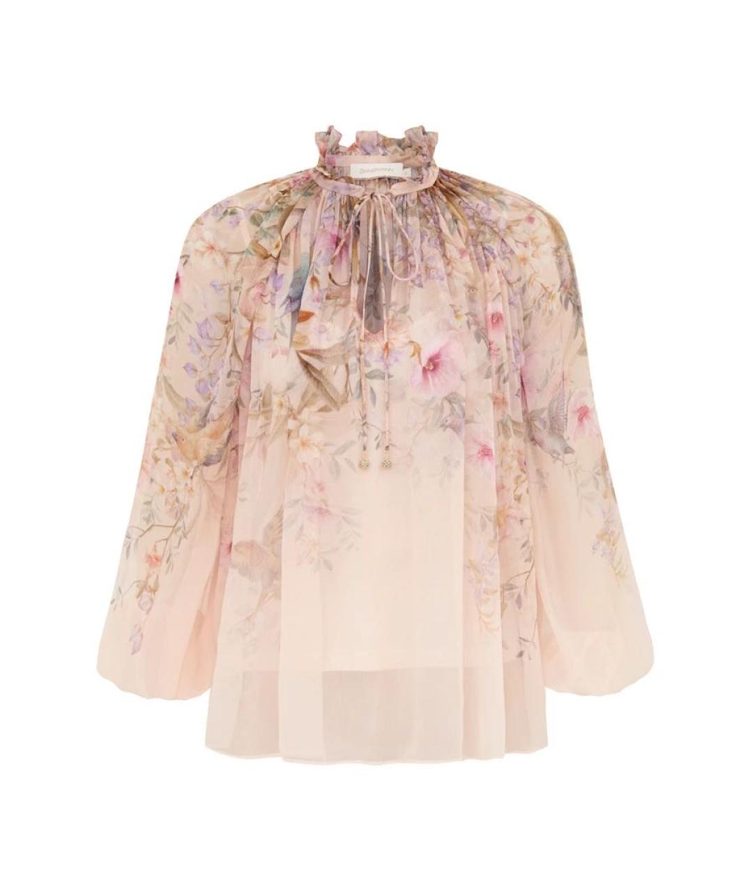 ZIMMERMANN Розовая вискозная блузы, фото 6