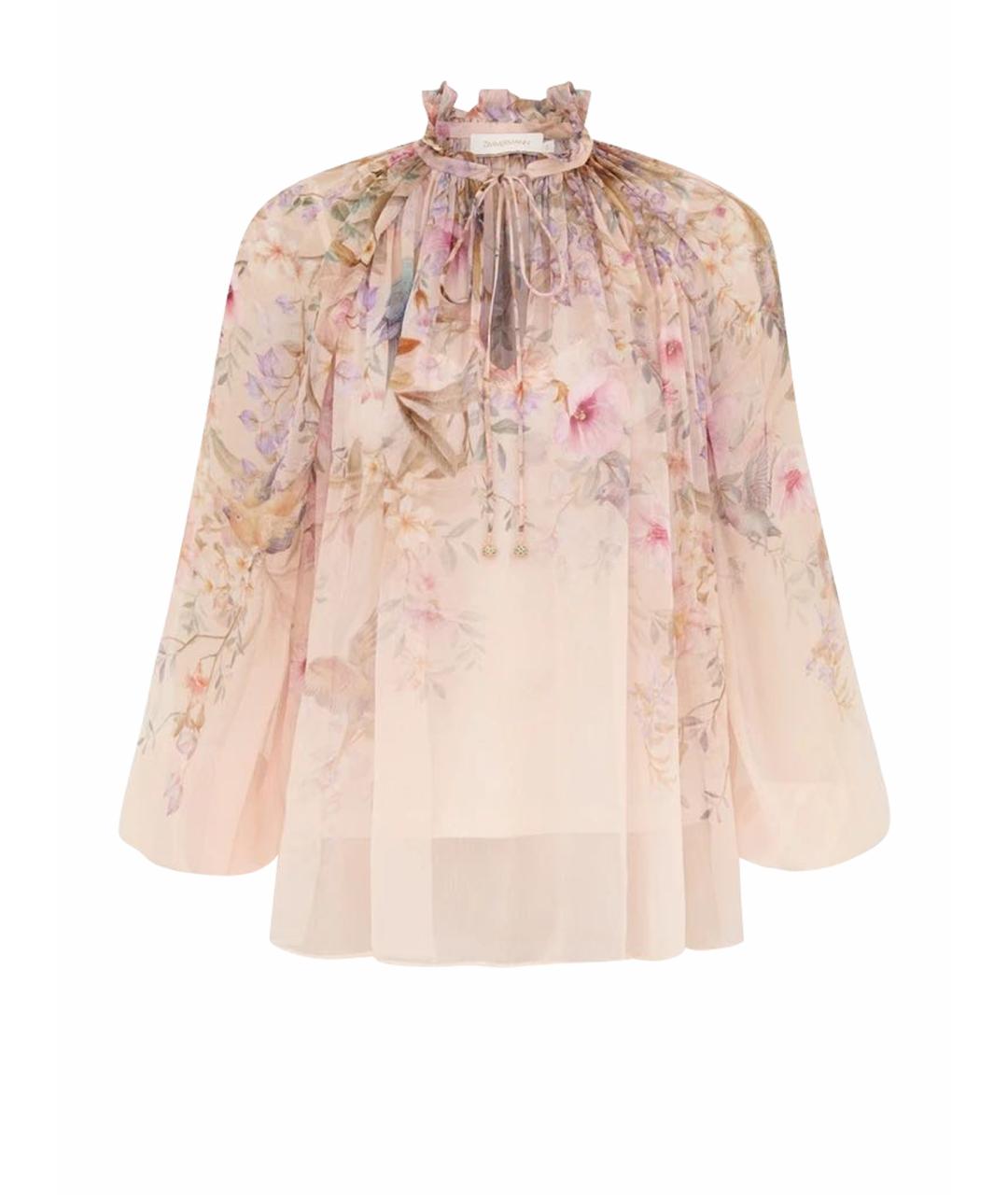 ZIMMERMANN Розовая вискозная блузы, фото 1