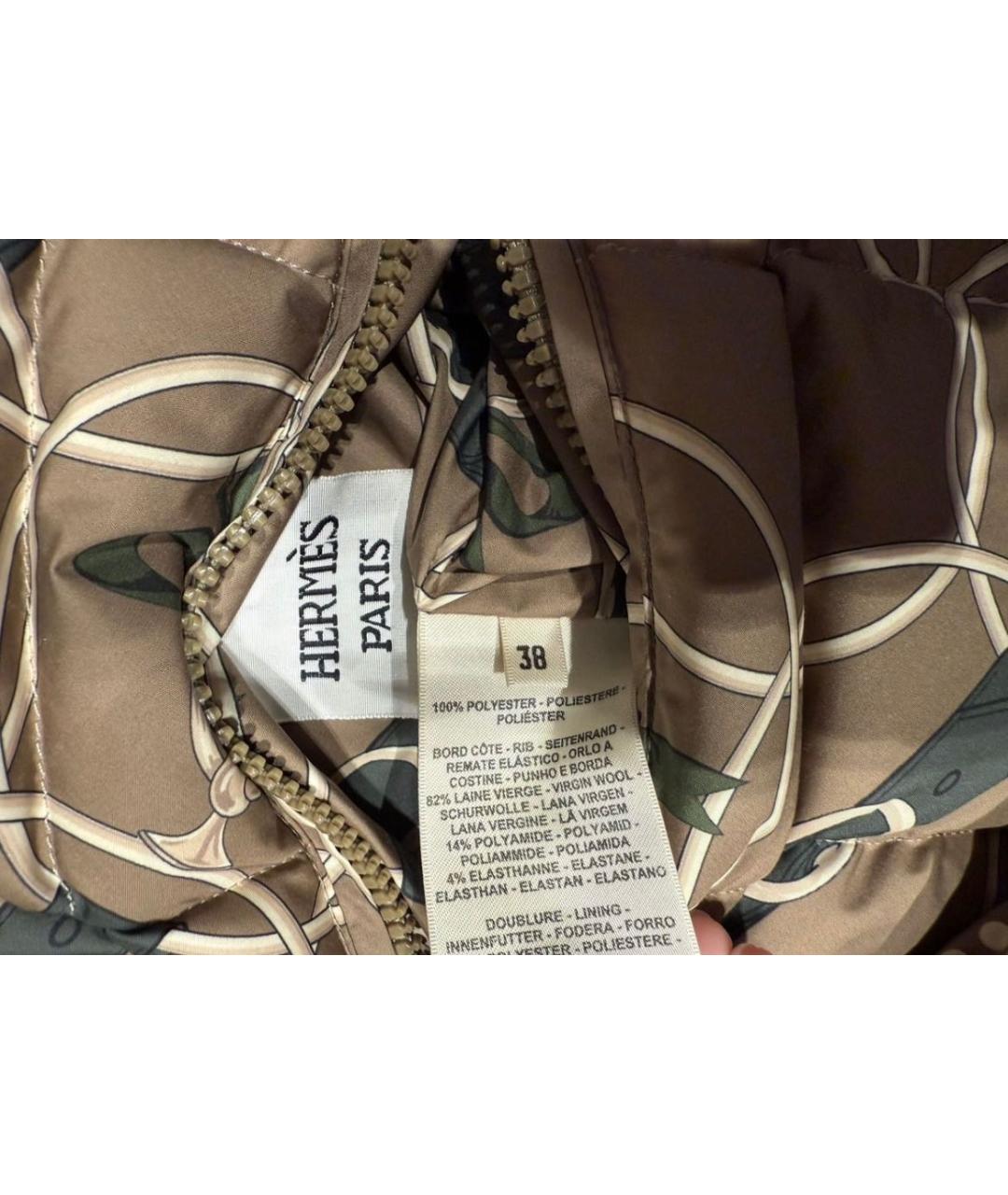 HERMES Бежевый пуховик, фото 3