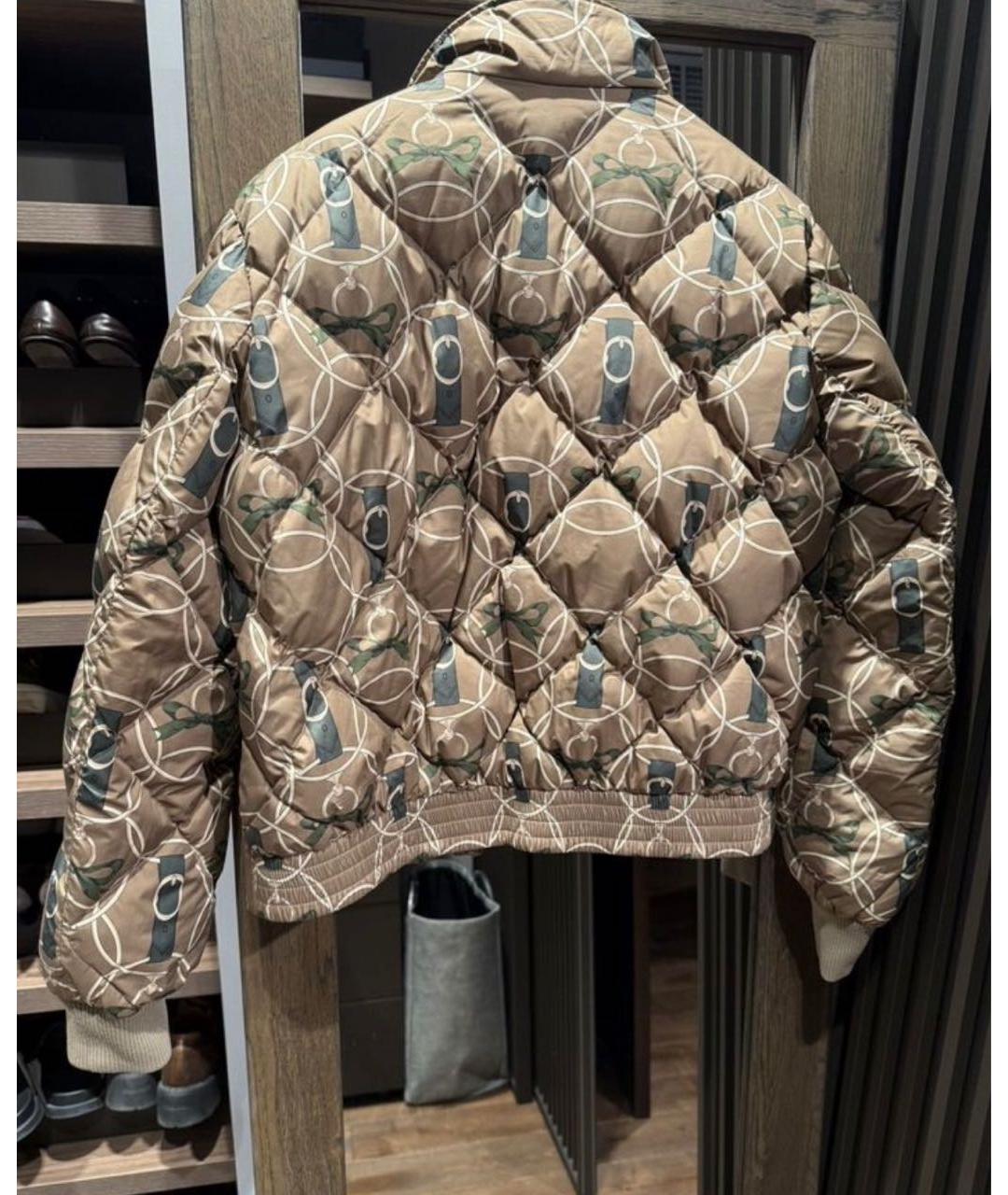 HERMES Бежевый пуховик, фото 2