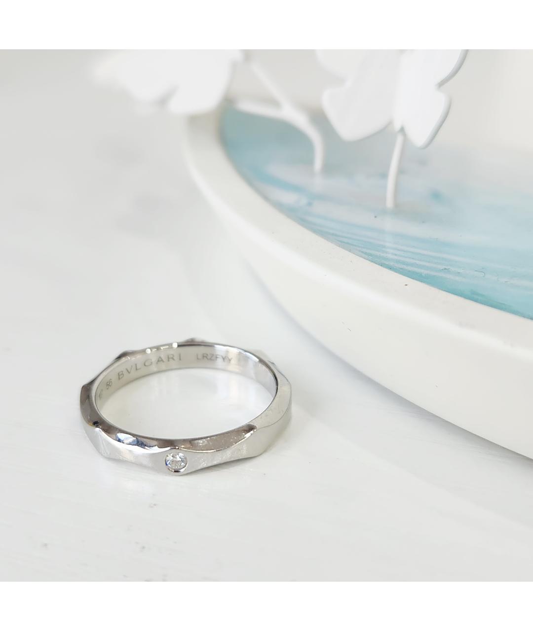 BVLGARI Серебряное платиновое кольцо, фото 4