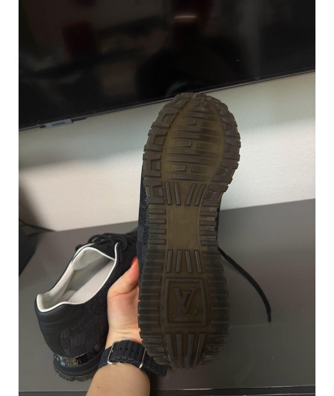 LOUIS VUITTON Черные кожаные низкие кроссовки / кеды, фото 5