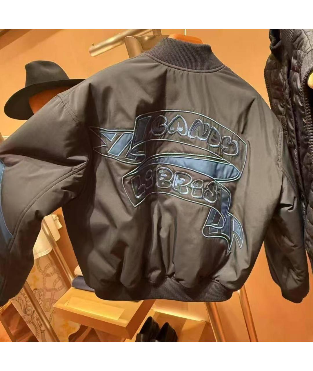 HERMES Синяя полиэстеровая куртка, фото 3