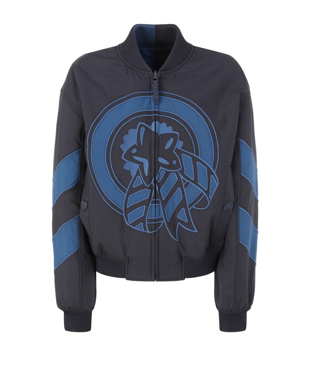 HERMES Синяя полиэстеровая куртка, фото 7