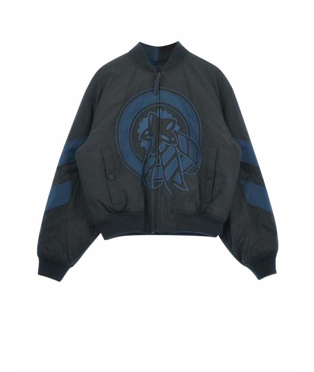 HERMES Синяя полиэстеровая куртка, фото 1