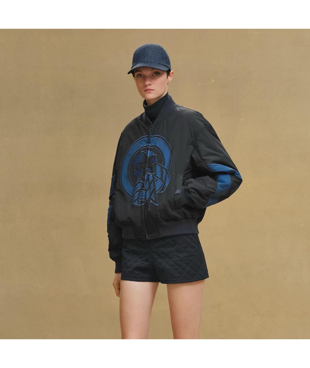 HERMES Синяя полиэстеровая куртка, фото 4