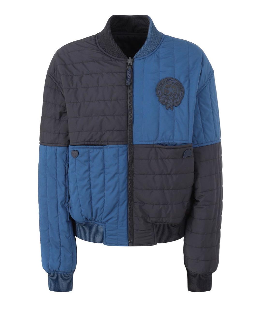 HERMES Синяя полиэстеровая куртка, фото 6