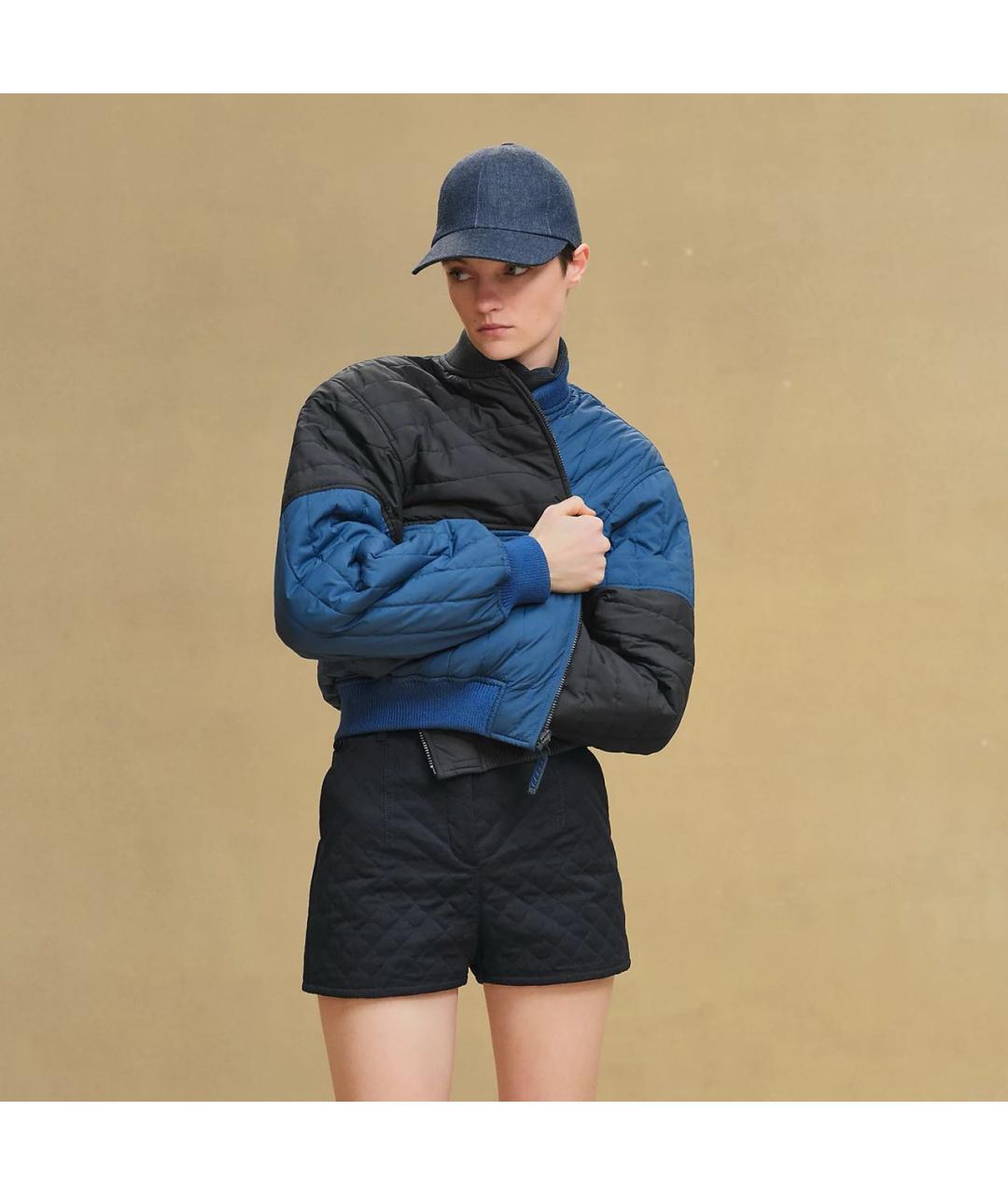 HERMES Синяя полиэстеровая куртка, фото 6