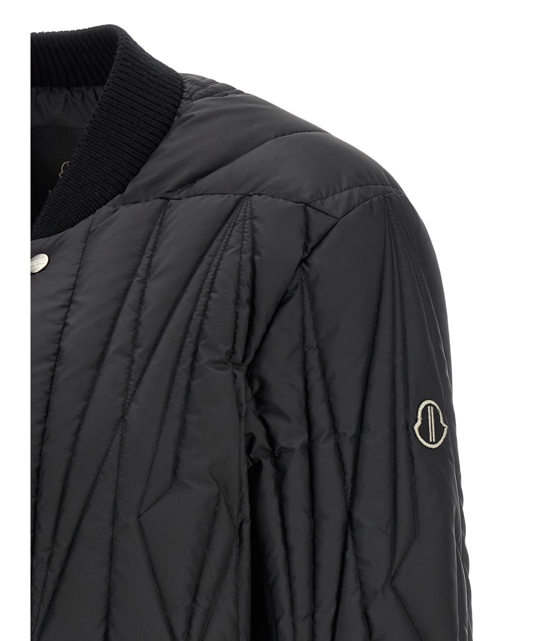 MONCLER Черный полиэстеровый пуховик, фото 5