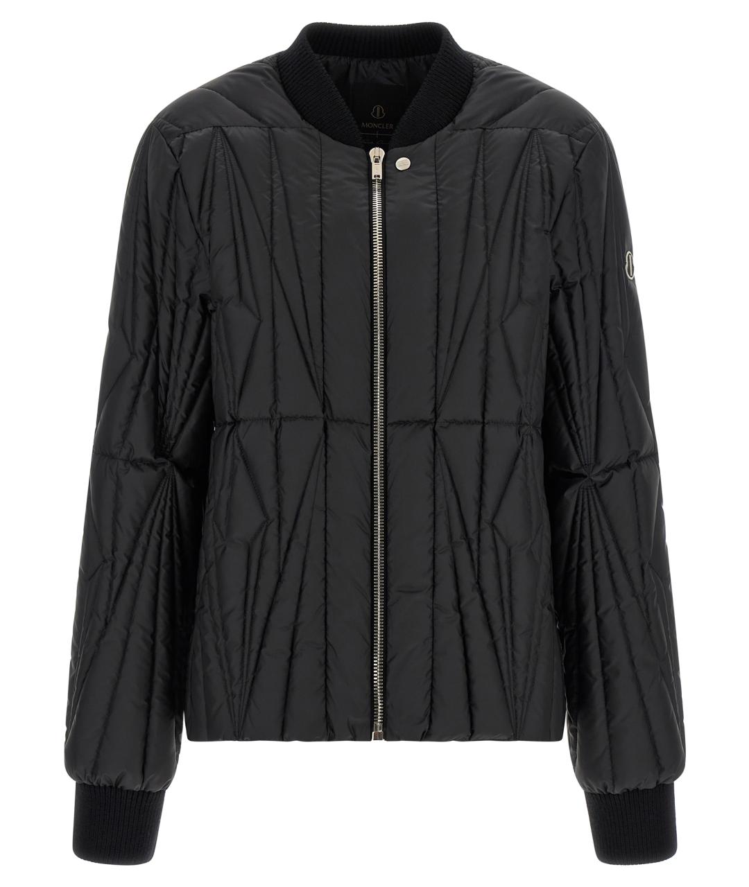 MONCLER Черный полиэстеровый пуховик, фото 1