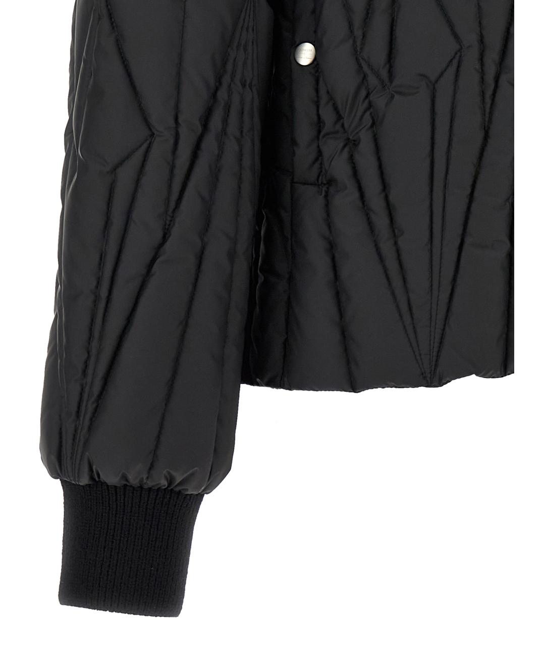 MONCLER Черный полиэстеровый пуховик, фото 4