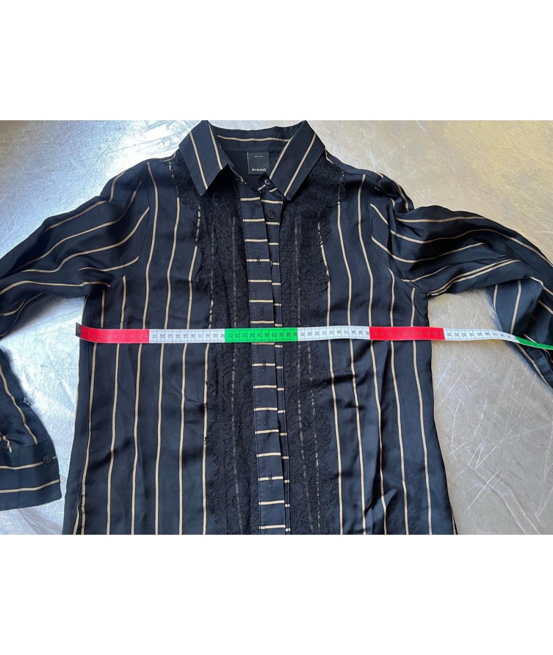 PINKO Черная ацетатная рубашка, фото 7