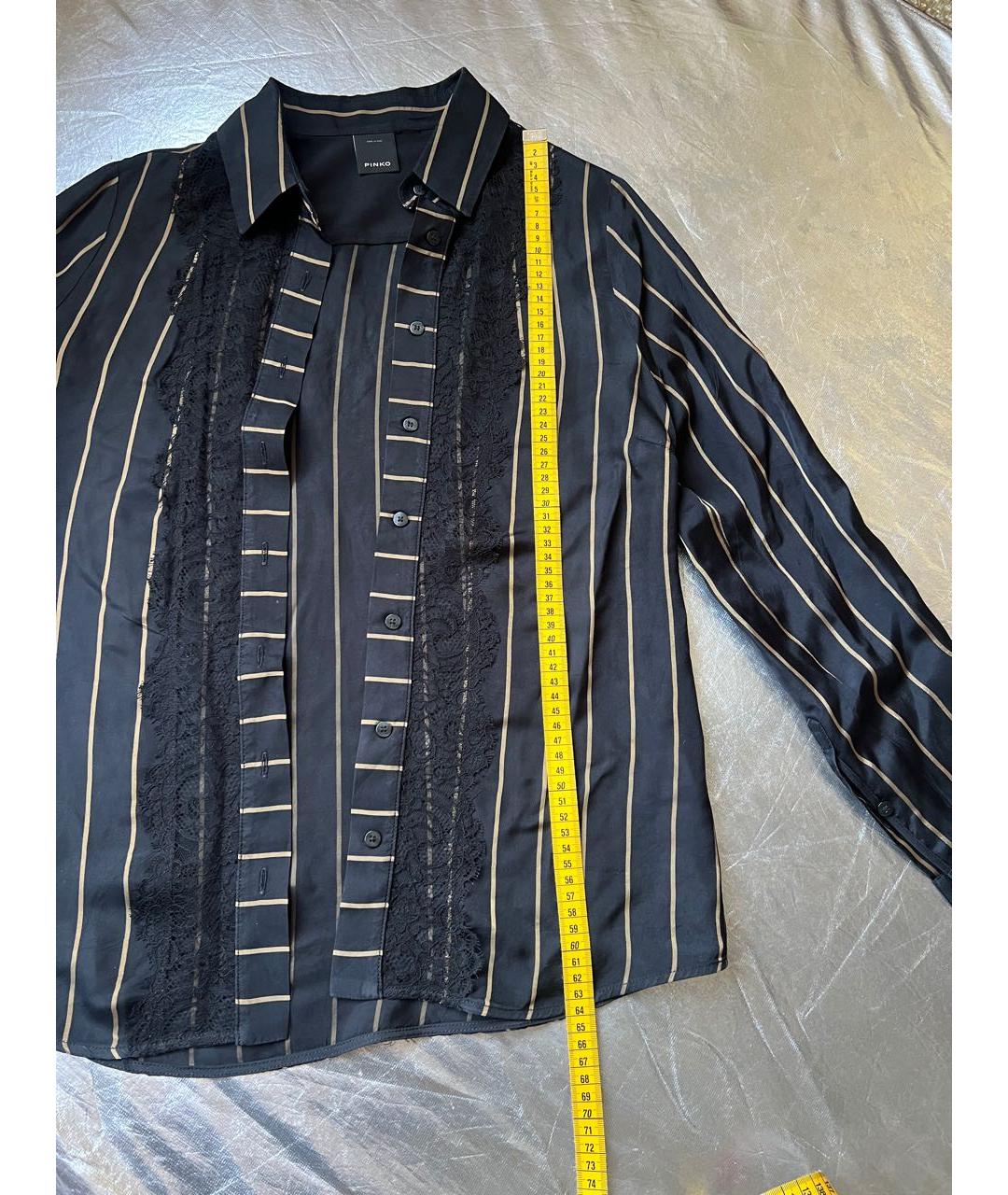 PINKO Черная ацетатная рубашка, фото 6