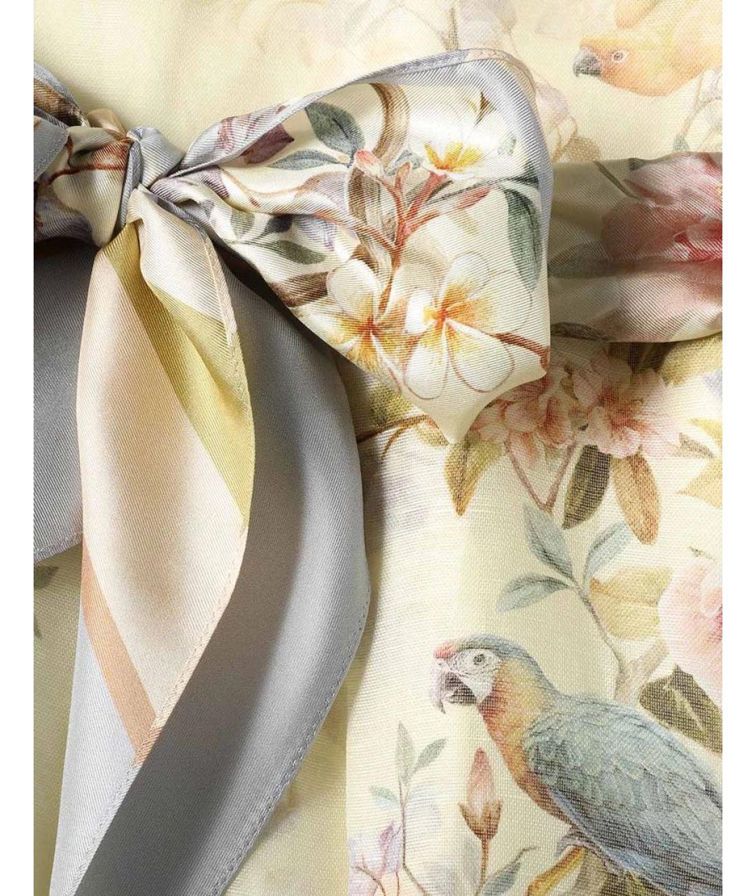 ZIMMERMANN Желтый льняной комбинезон, фото 5