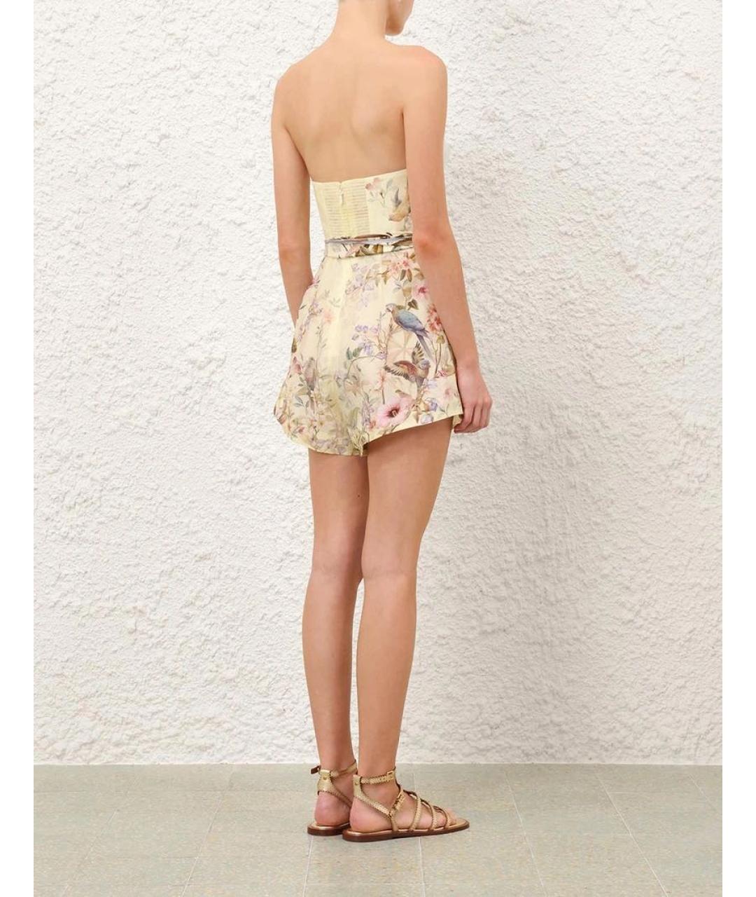 ZIMMERMANN Желтый льняной комбинезон, фото 4