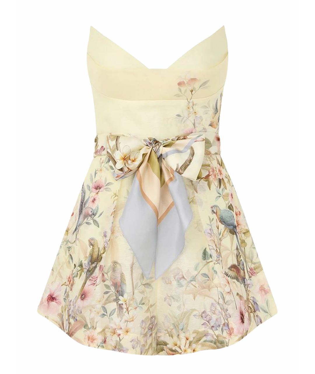 ZIMMERMANN Желтый льняной комбинезон, фото 1