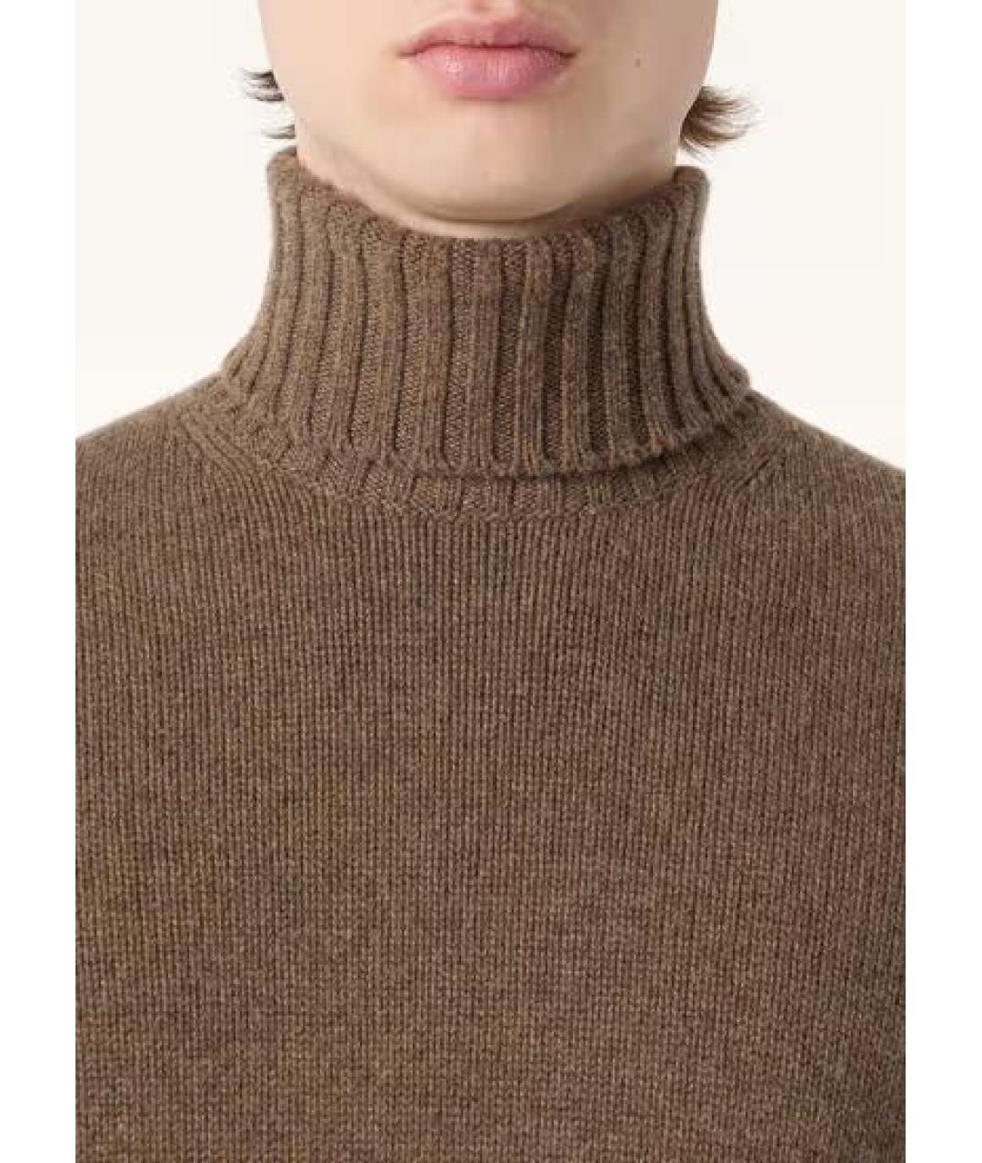 LORO PIANA Коричневый кашемировый джемпер / свитер, фото 5