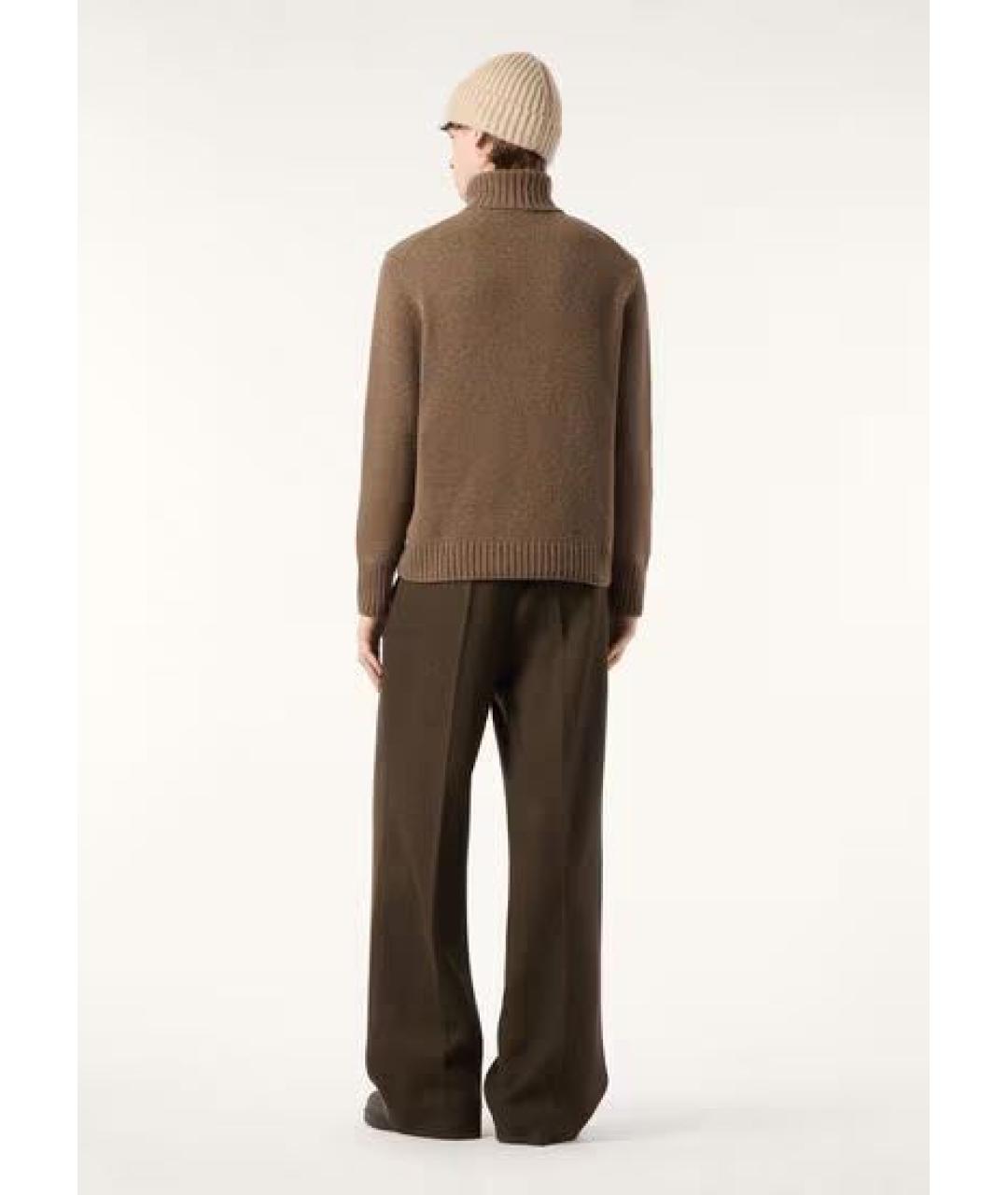LORO PIANA Коричневый кашемировый джемпер / свитер, фото 7