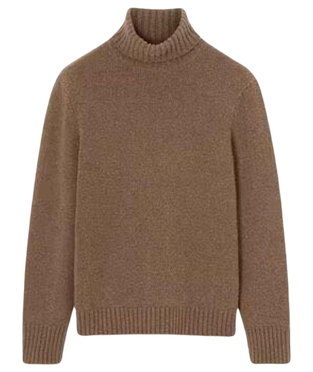 LORO PIANA Коричневый кашемировый джемпер / свитер, фото 1