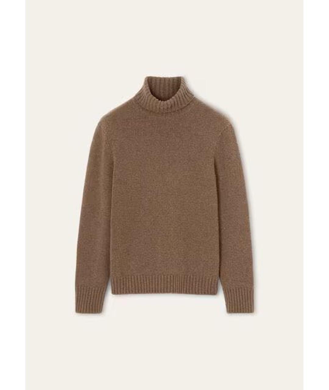 LORO PIANA Коричневый кашемировый джемпер / свитер, фото 8