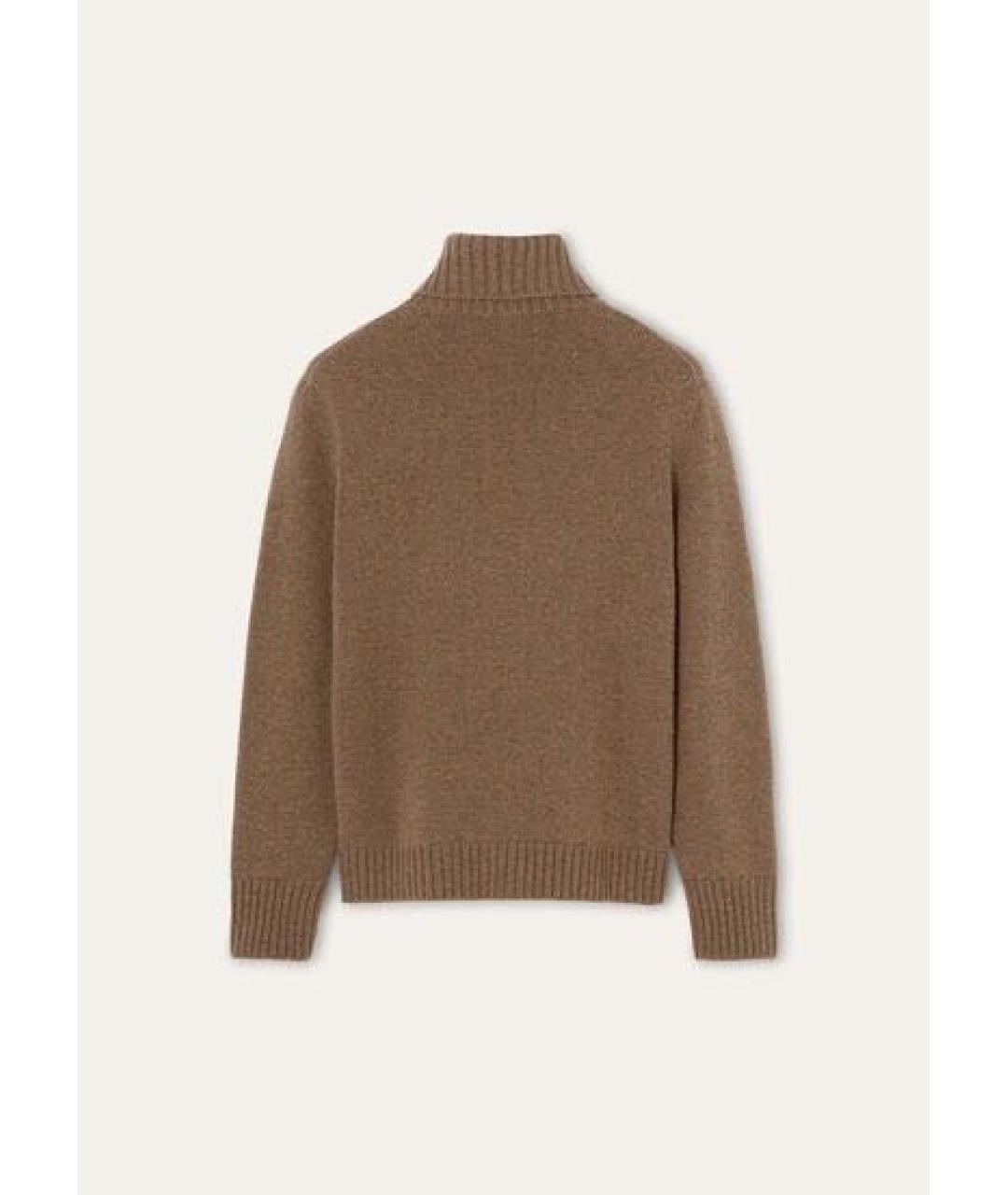 LORO PIANA Коричневый кашемировый джемпер / свитер, фото 2