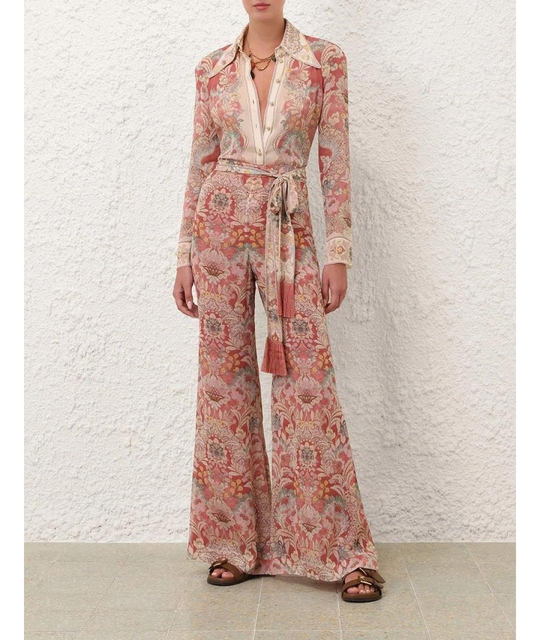 ZIMMERMANN Мульти вискозные брюки широкие, фото 3