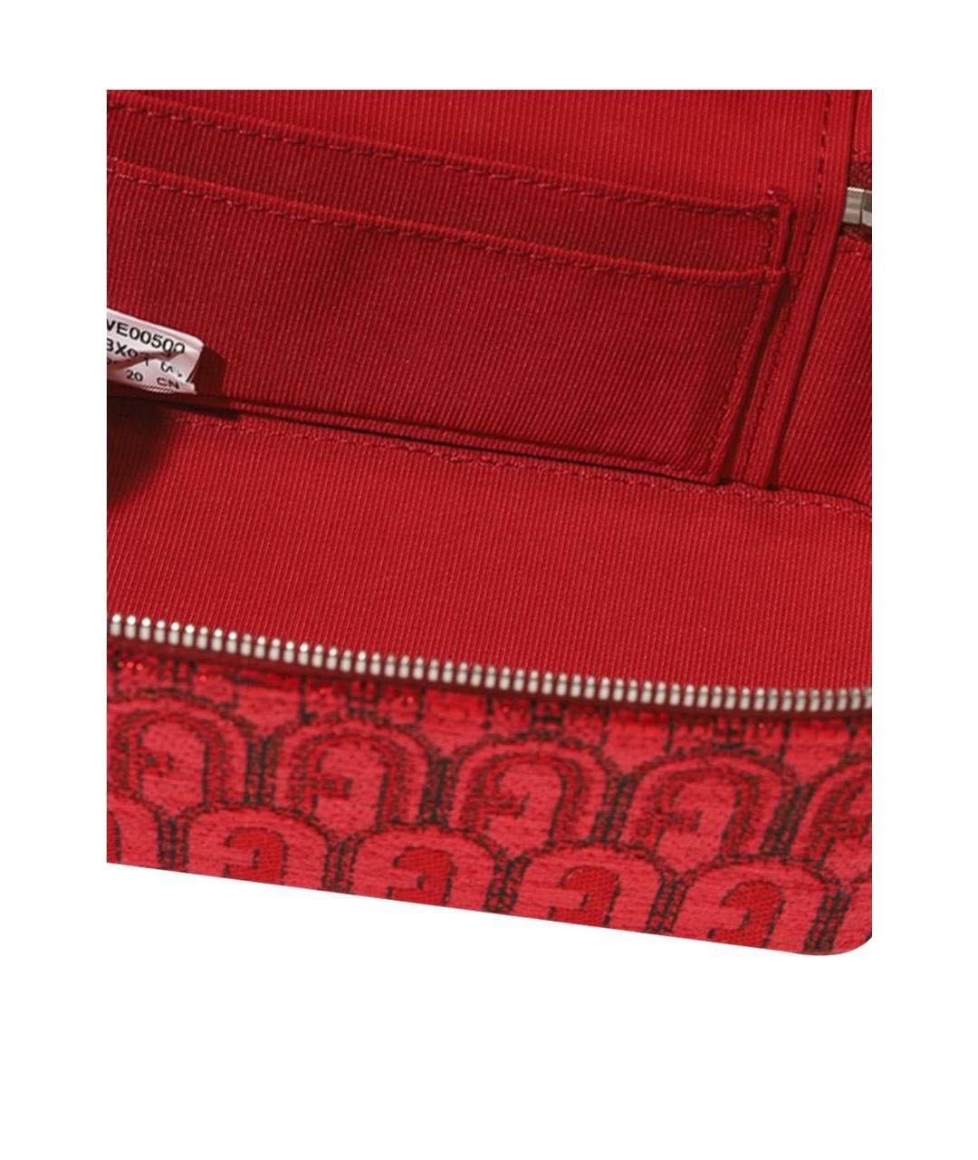 FURLA Красная жаккардовая сумка с короткими ручками, фото 4