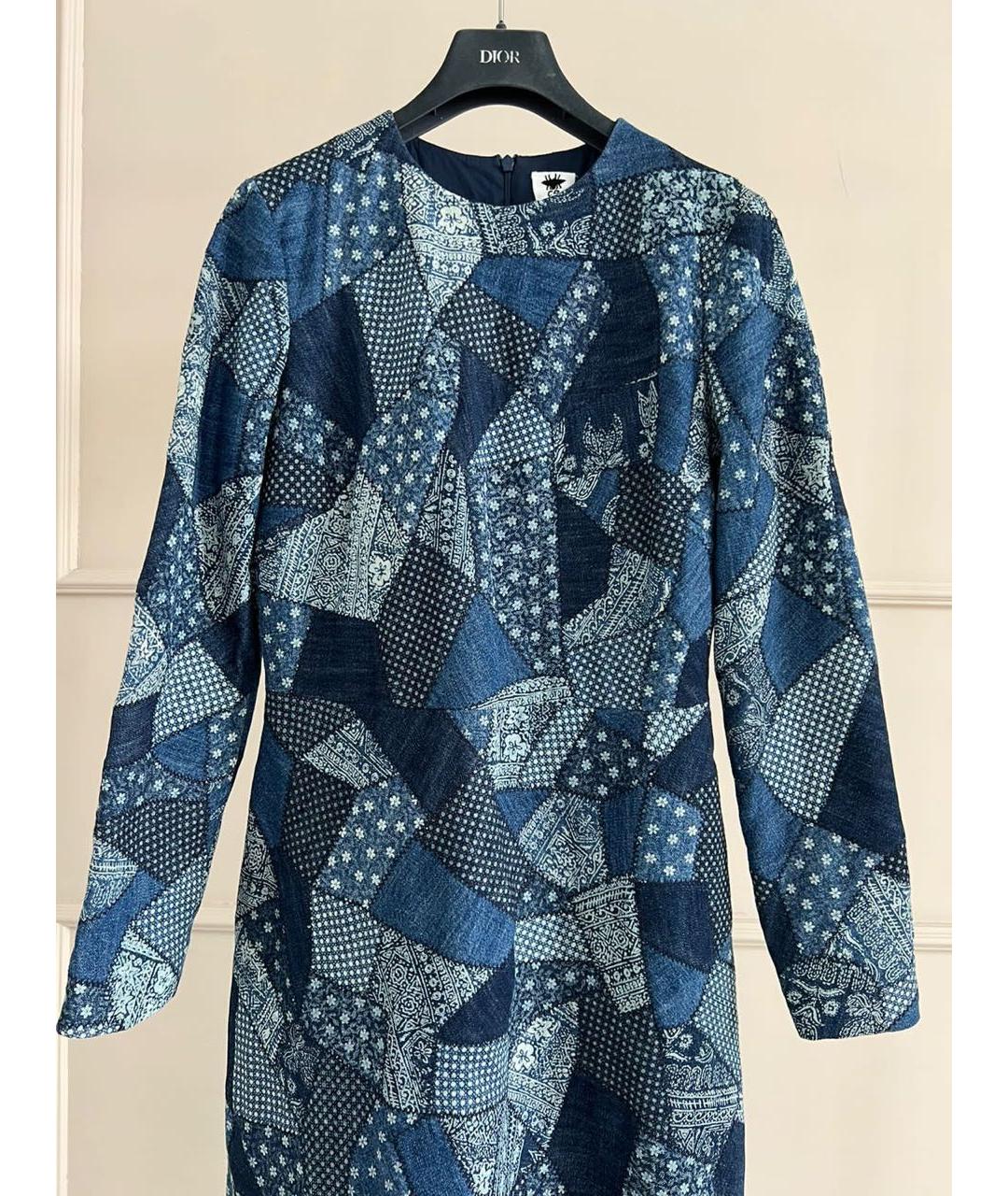 CHRISTIAN DIOR Синее повседневное платье, фото 3